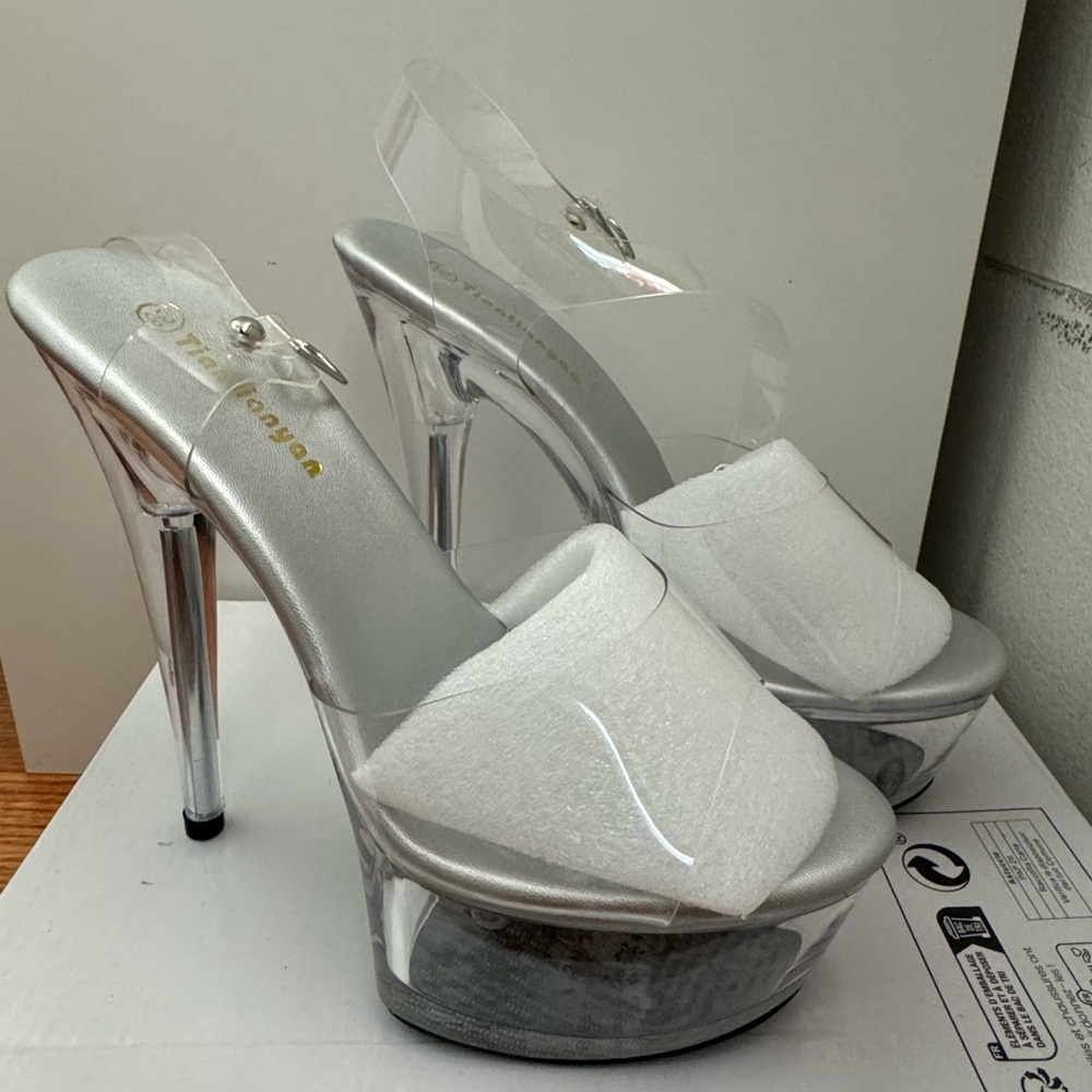 Clear Stiletto Heels